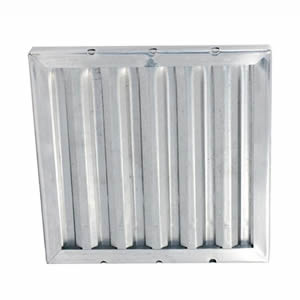 One galvanized grease baffle grease filter with three grease collection holes