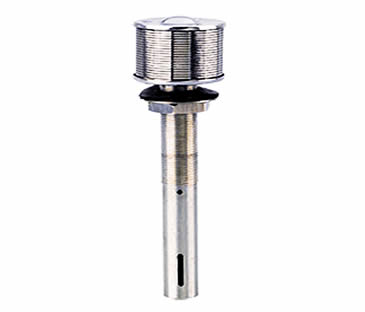 A stainless steel long hand flowing pipe type flowing filter nozzle